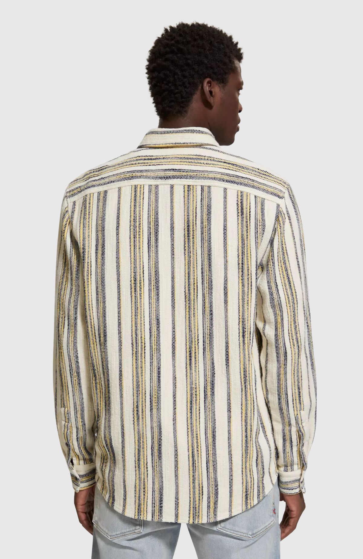 Basket Weave Gradient Stripe Shirt