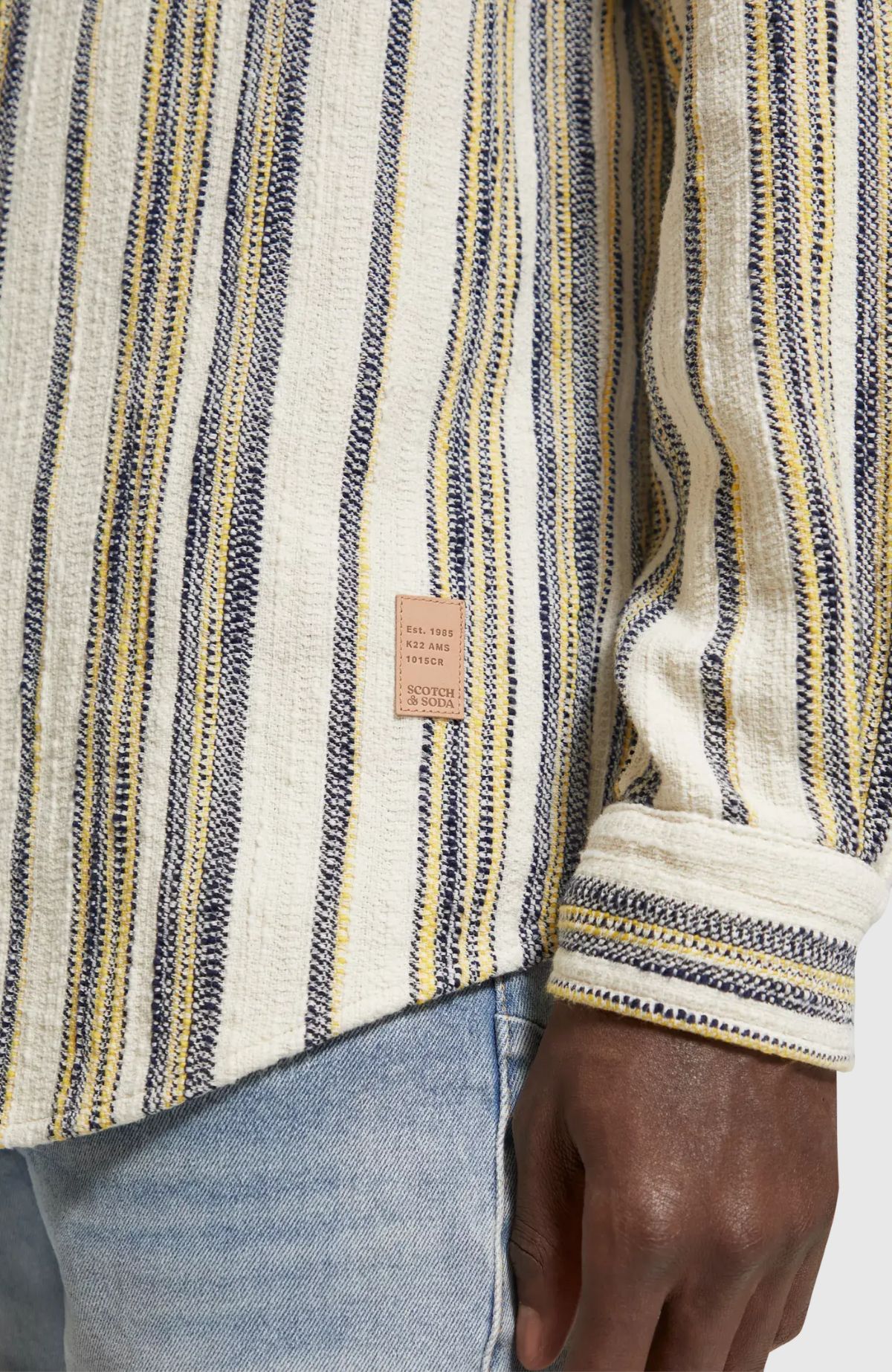 Basket Weave Gradient Stripe Shirt