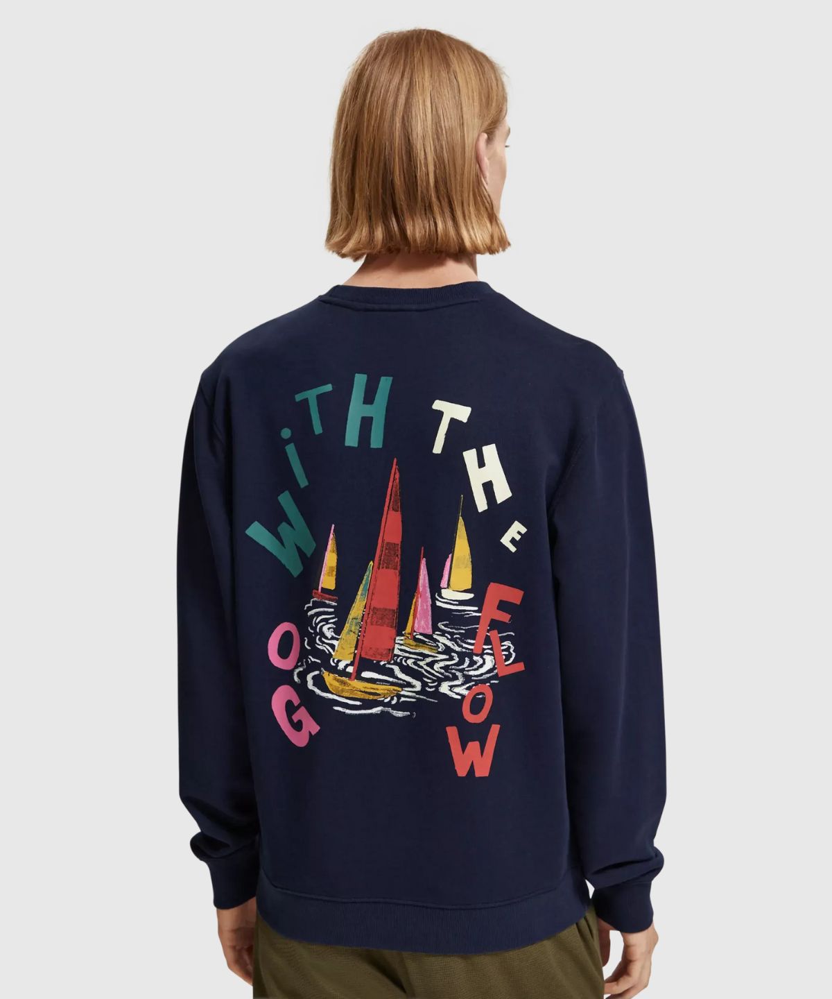 Front Back Boating Artwork Sweatshirt