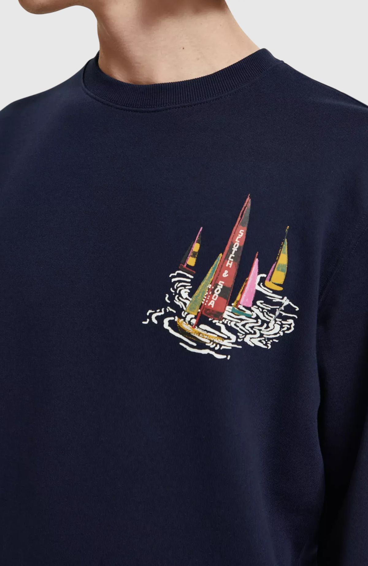 Front Back Boating Artwork Sweatshirt
