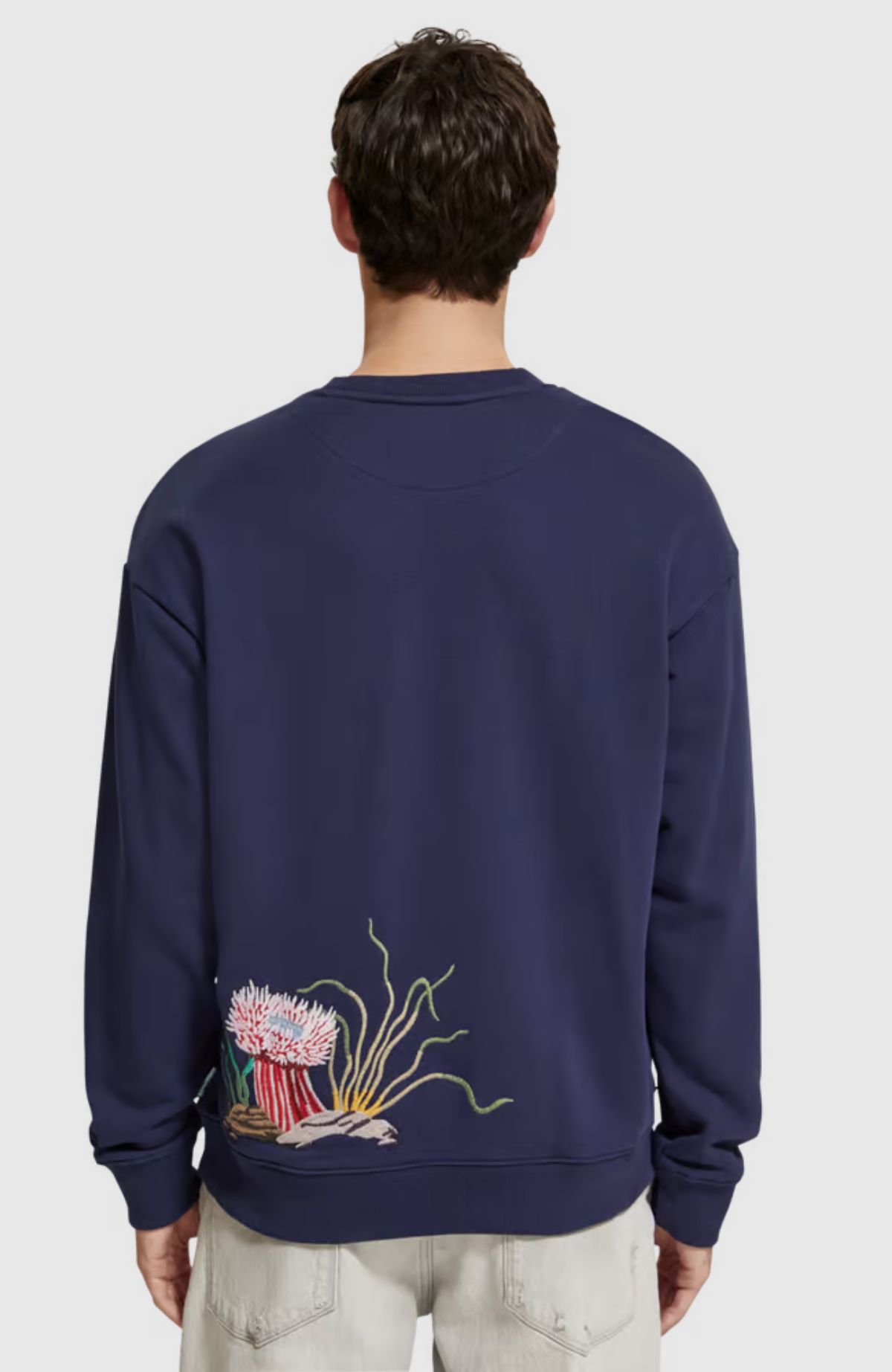 Coral Embroidery Sweatshirt