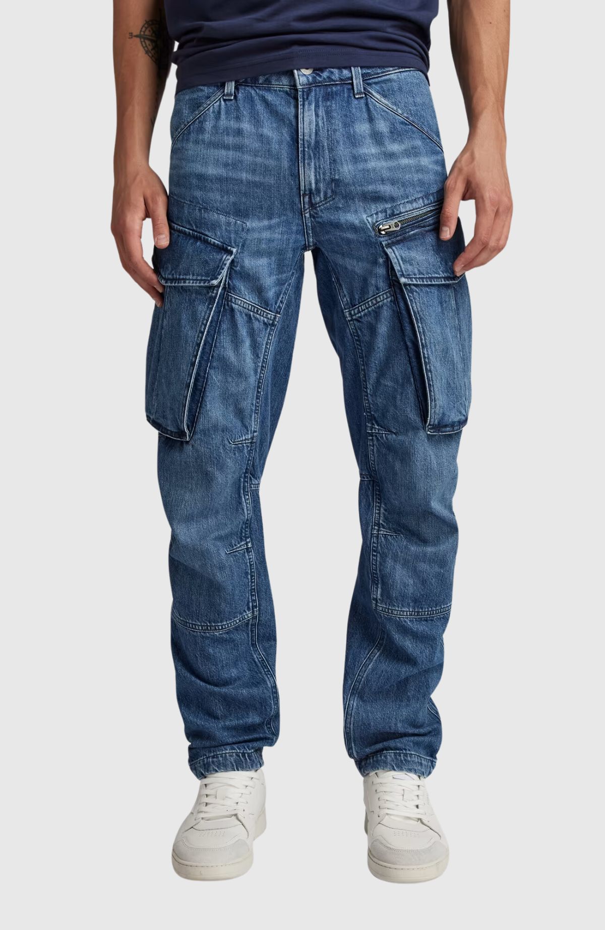 Rovic zip 3d regular tapered denim