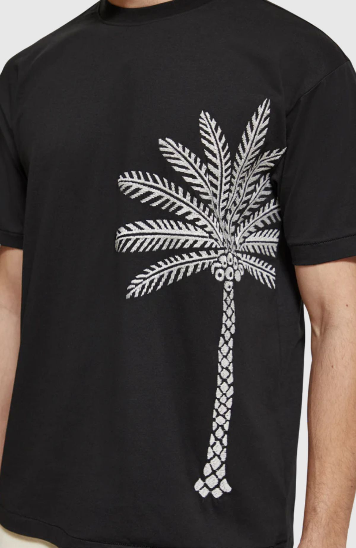 Palm Tree Embroidery T-Shirt