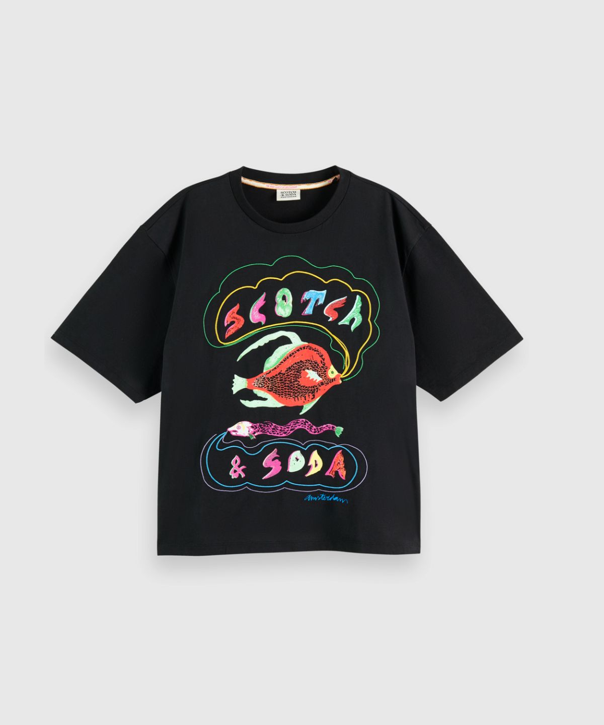 Loose fit T-shirt with front artwork