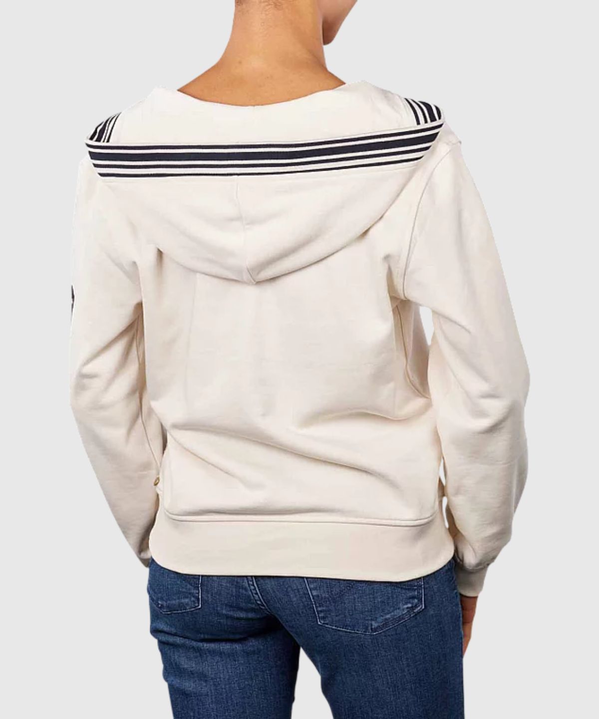 V-neck sailor hoodie