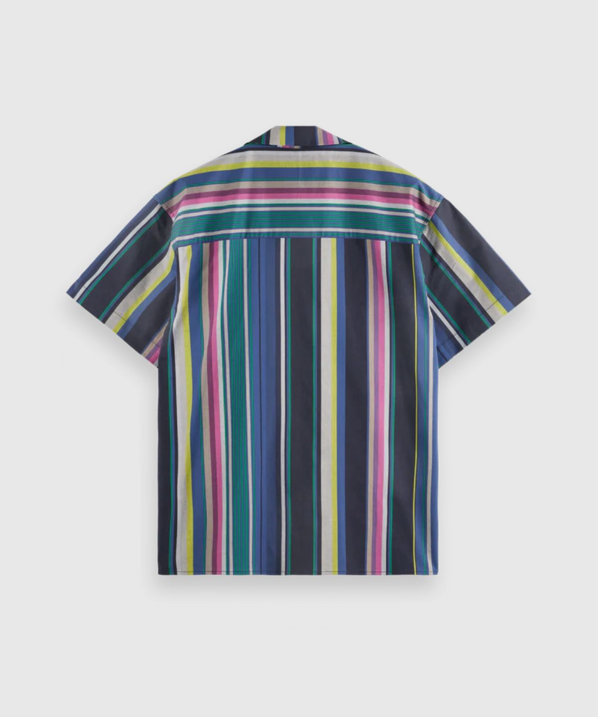 Multicolour Striped Fine Cotton Poplin Hawaii Shirt