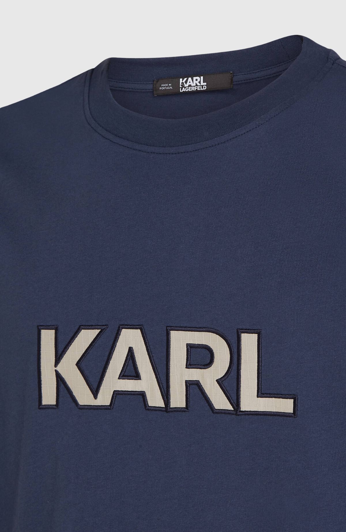 Fabric Mix Karl Logo T-Shirt