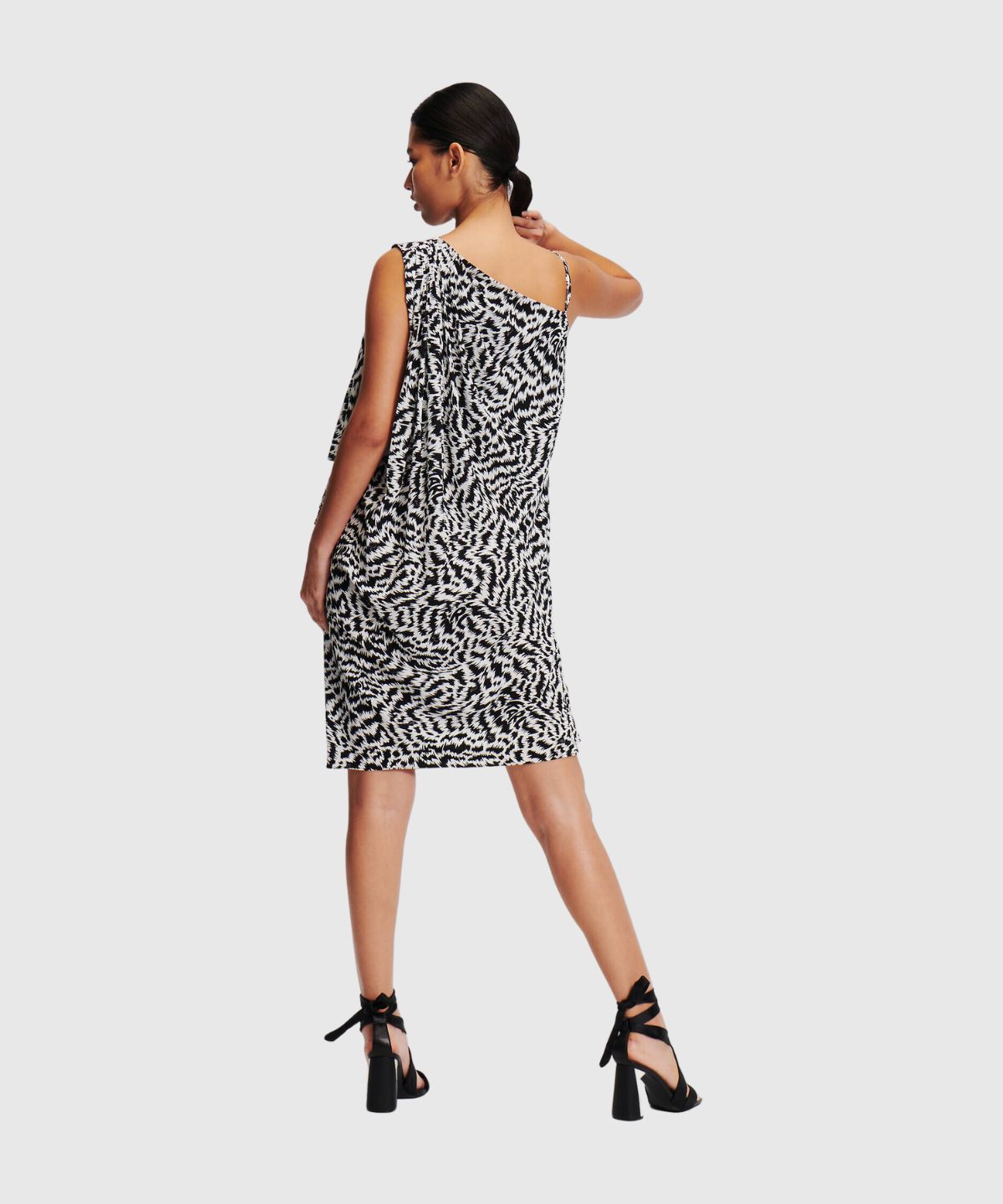 Printed Asymmetrical Dress