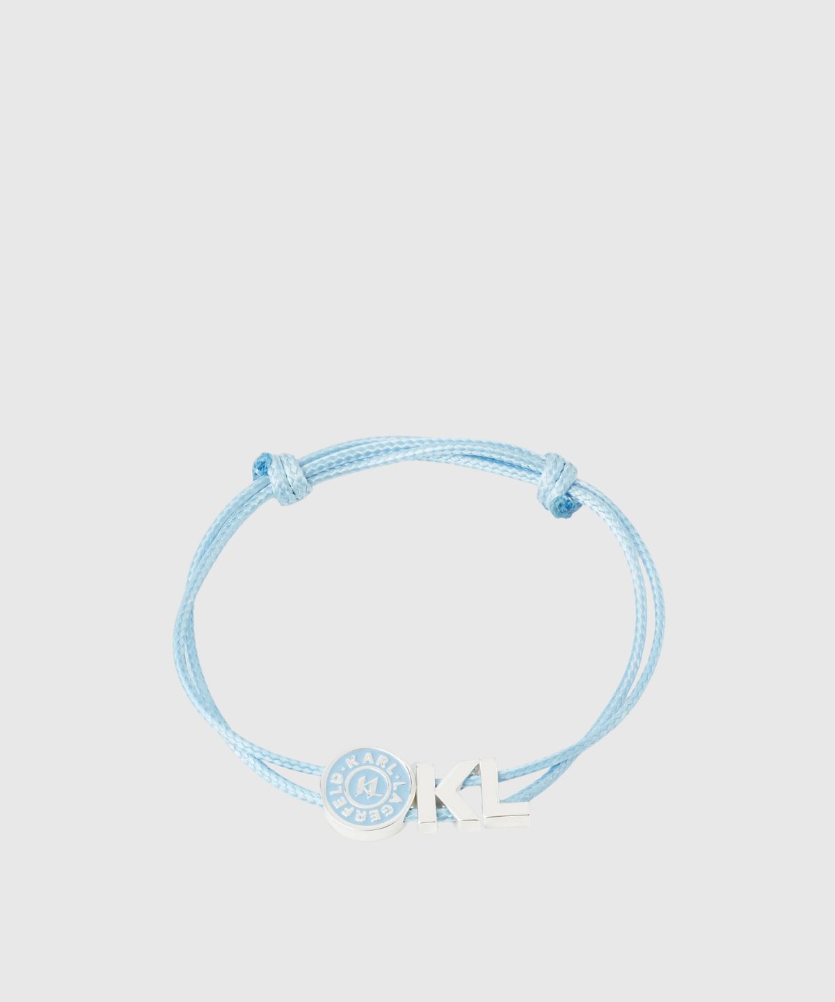 K/Woven Circle Charm Bracelet