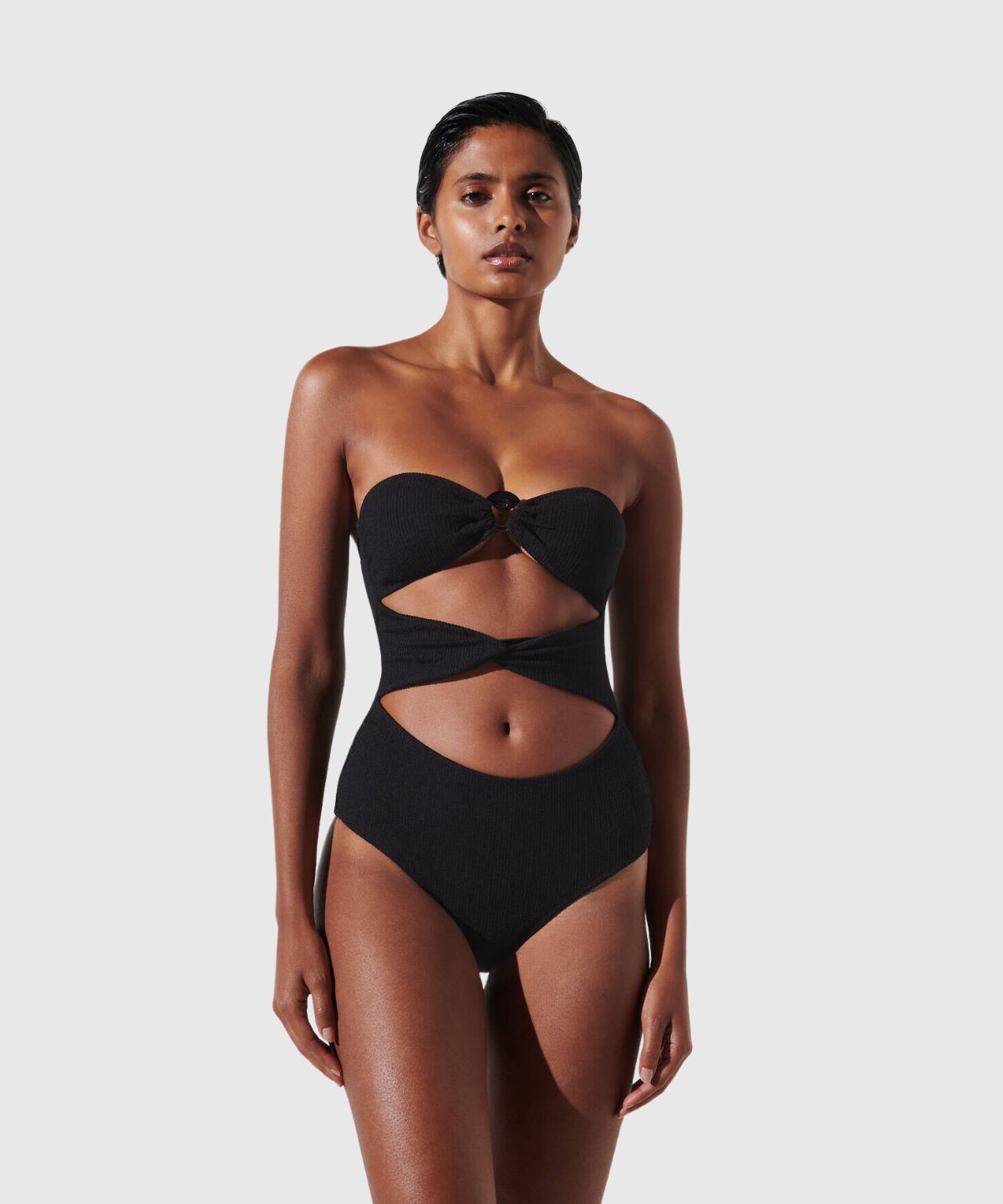 Karl Dna Strapless Swimsuit