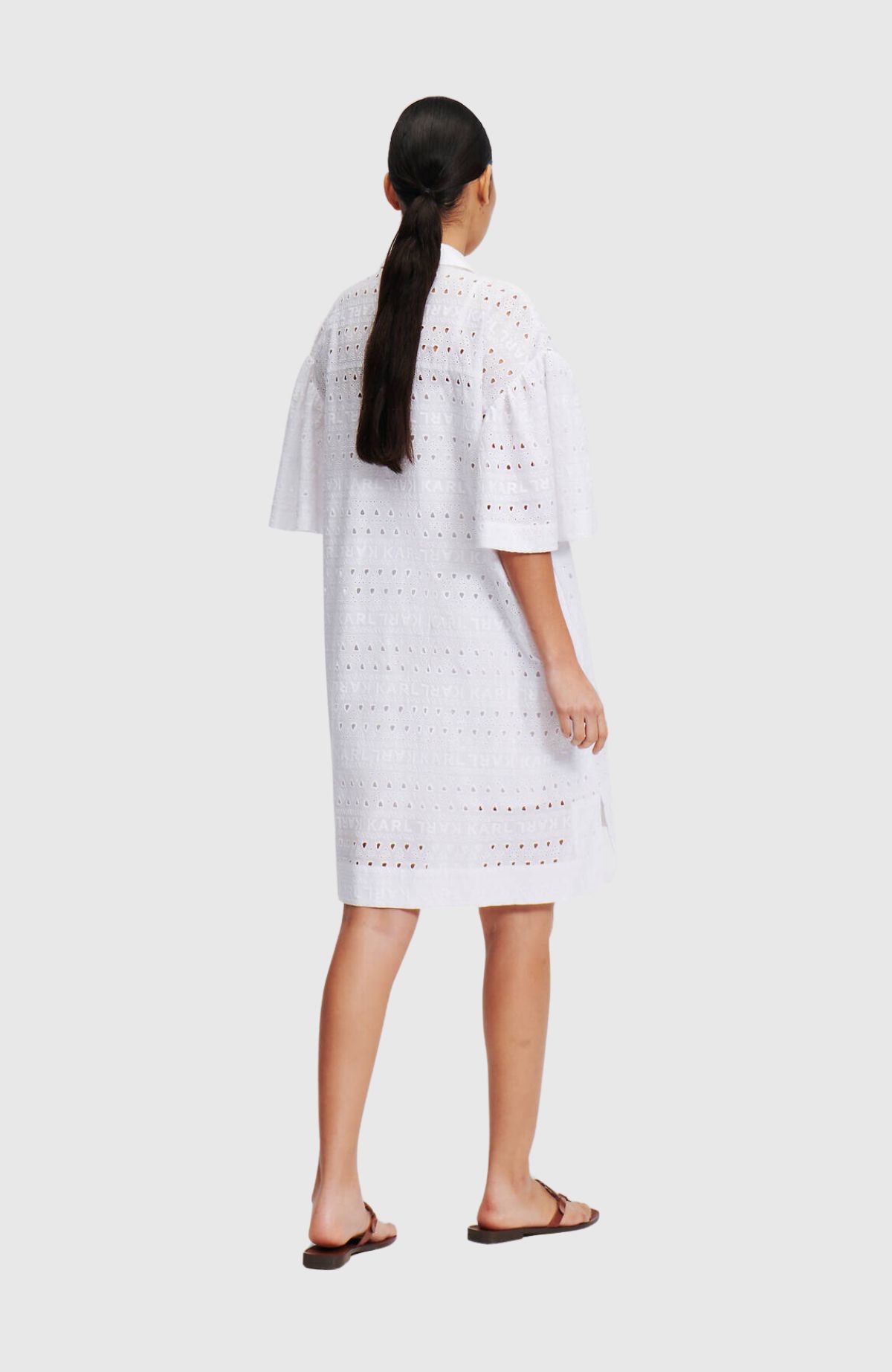 Sslv Embroidery Shirt Dress