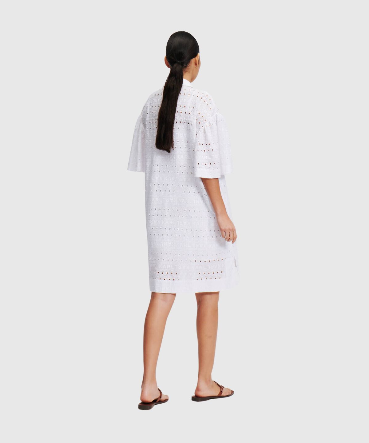 Sslv Embroidery Shirt Dress