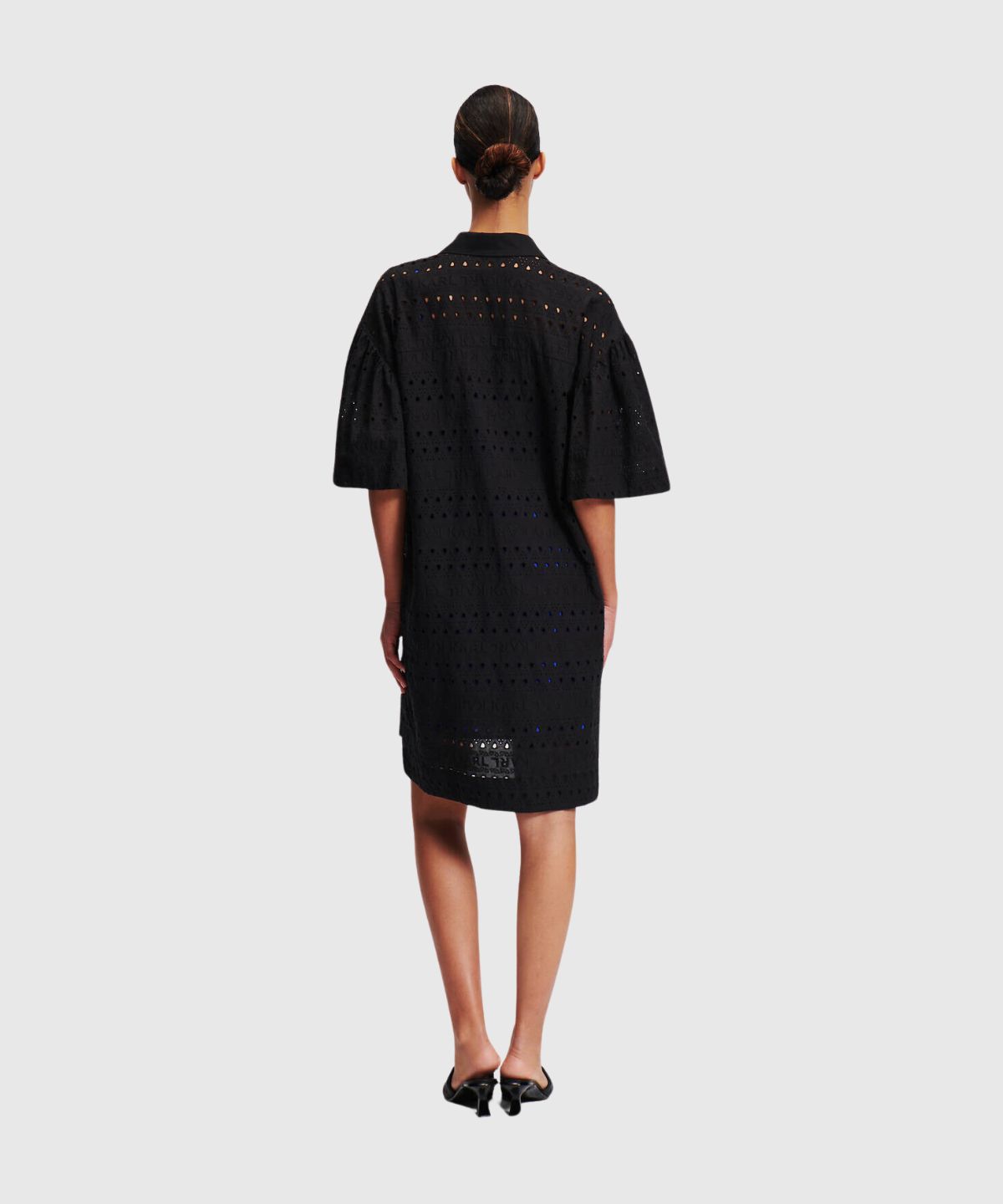 Sslv Embroidery Shirt Dress