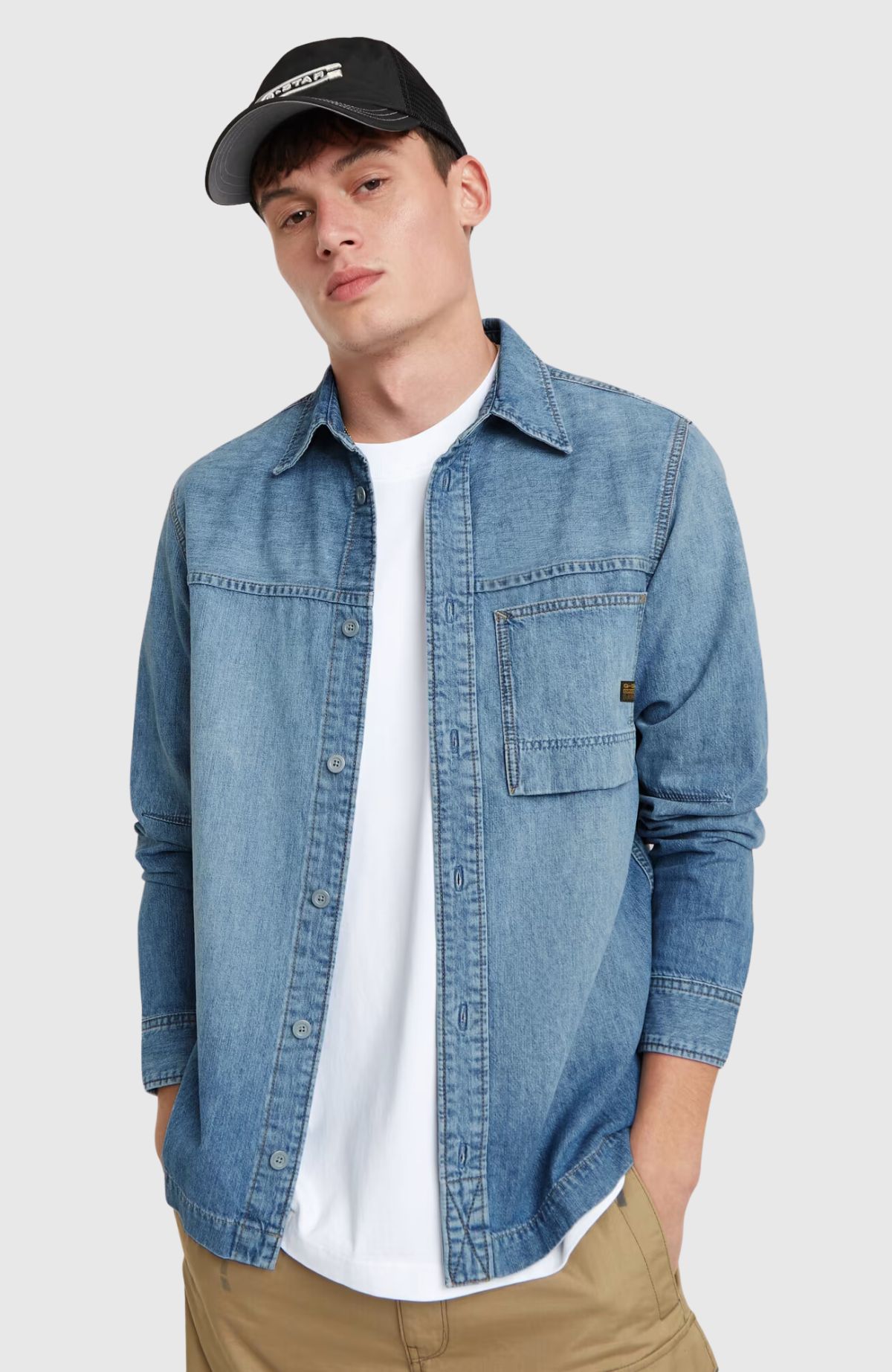 1-pocket Regular Denim shirt