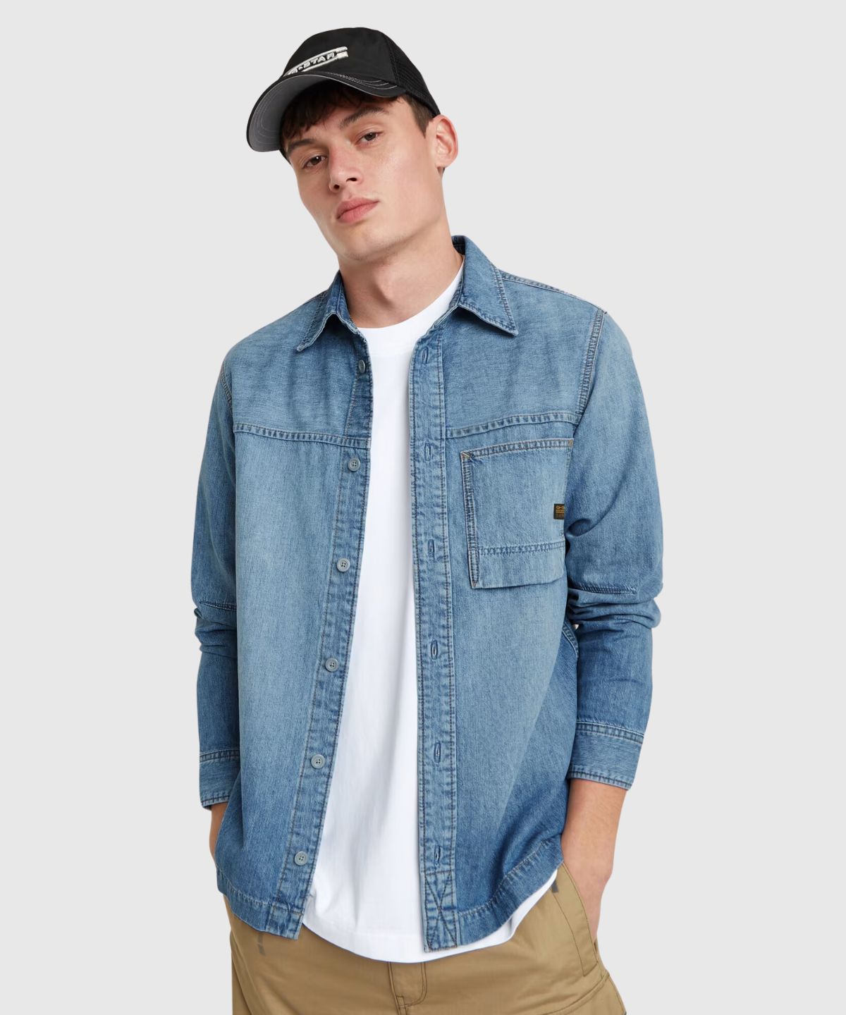 1-pocket Regular Denim shirt