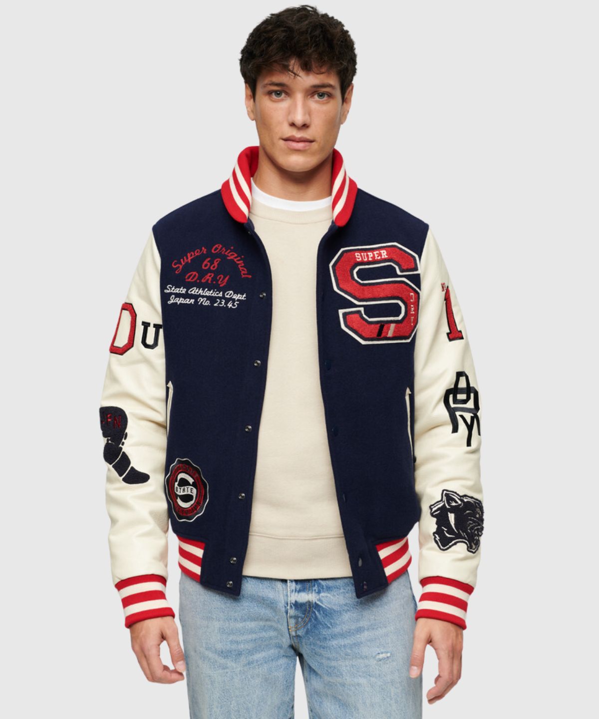 College Varsity Patched Bomber