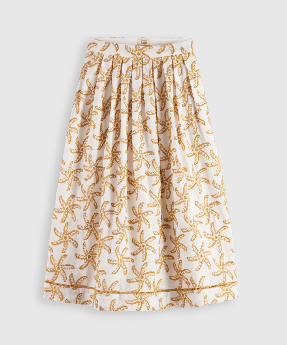 Embroidered maxi skirt
