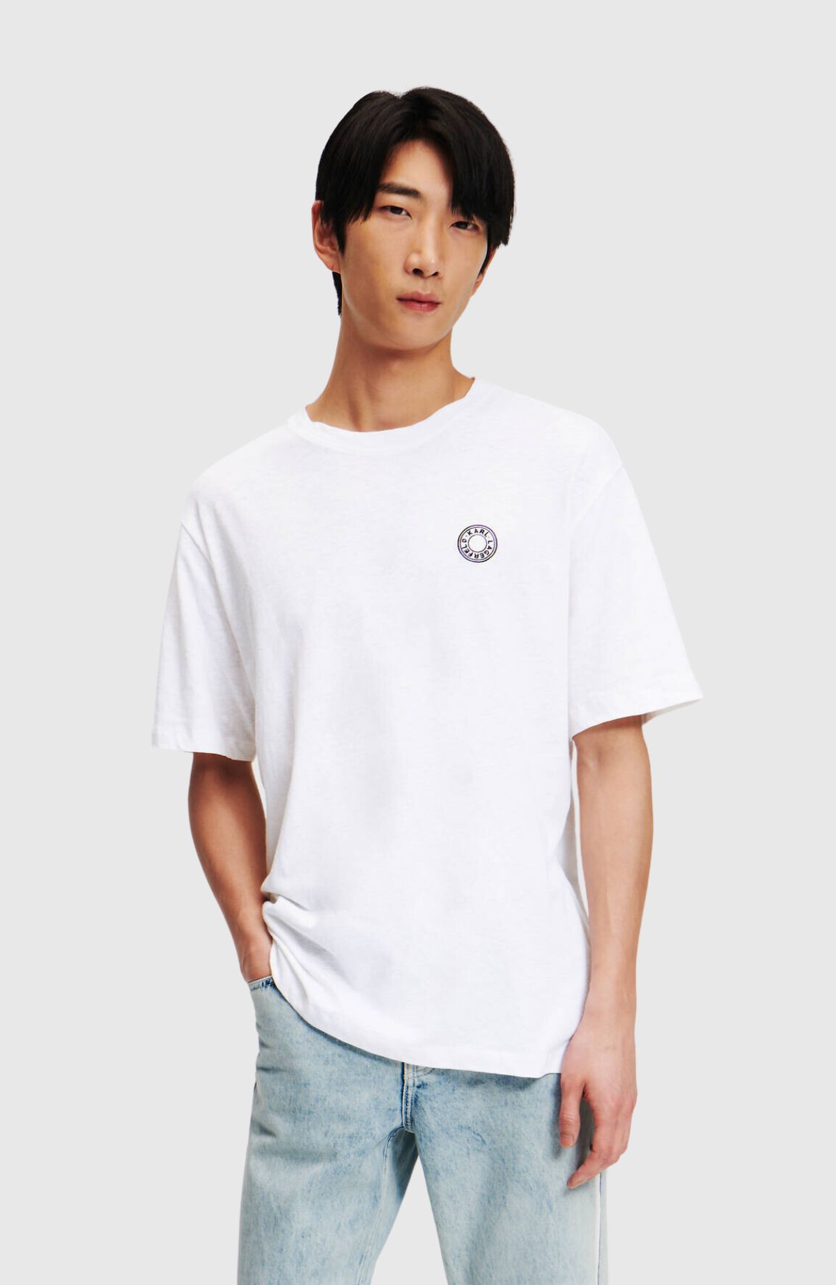 Small Circle Logo Linen Tee