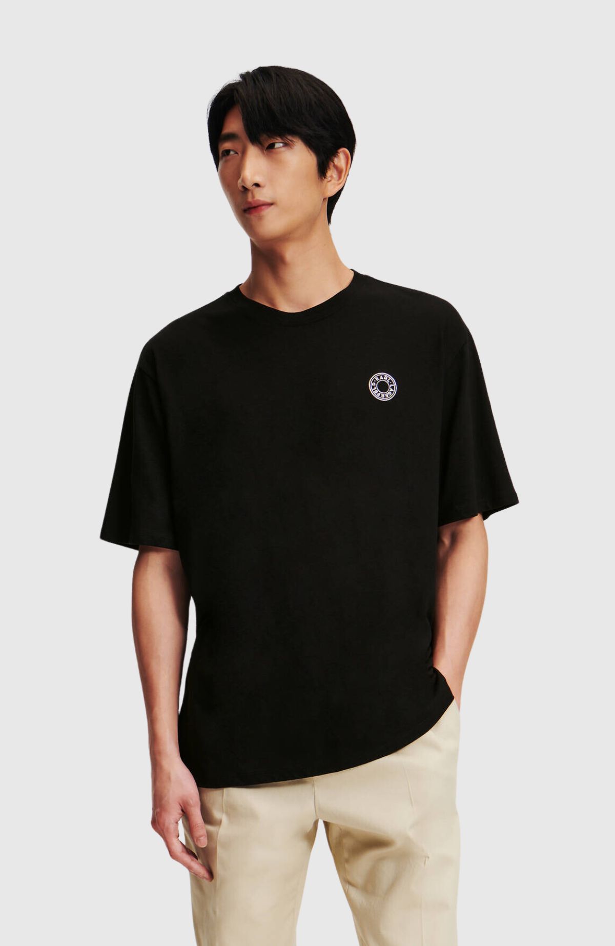 Small Circle Logo Linen Tee