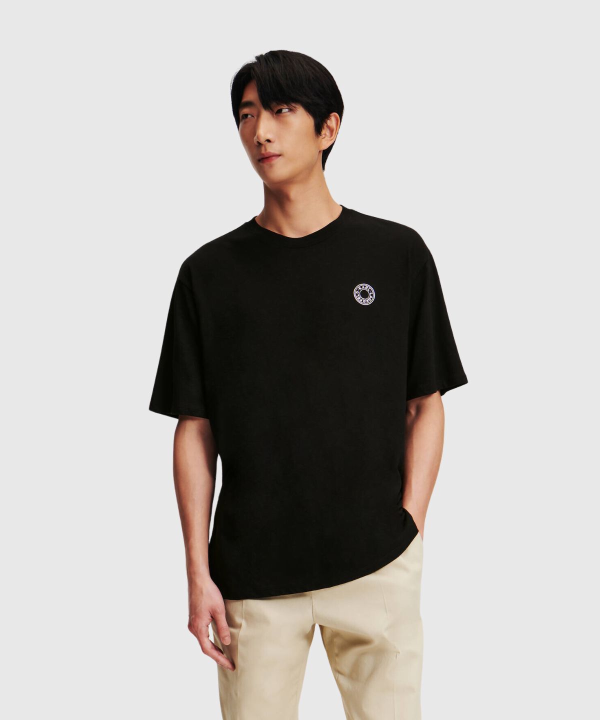 Small Circle Logo Linen Tee