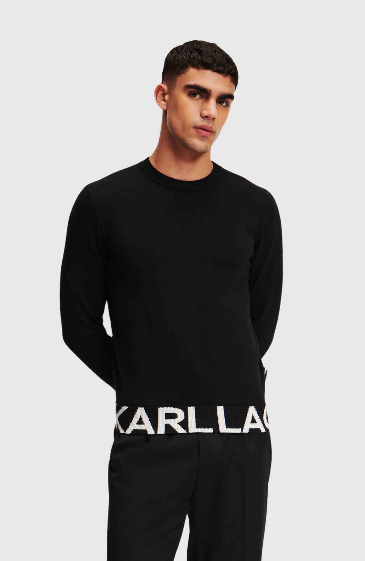 Karl Logo Knit Crewneck