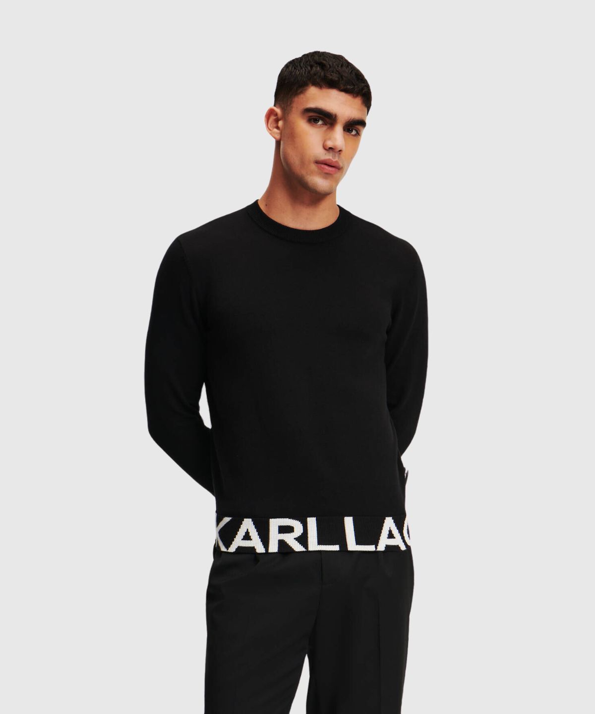 Karl Logo Knit Crewneck