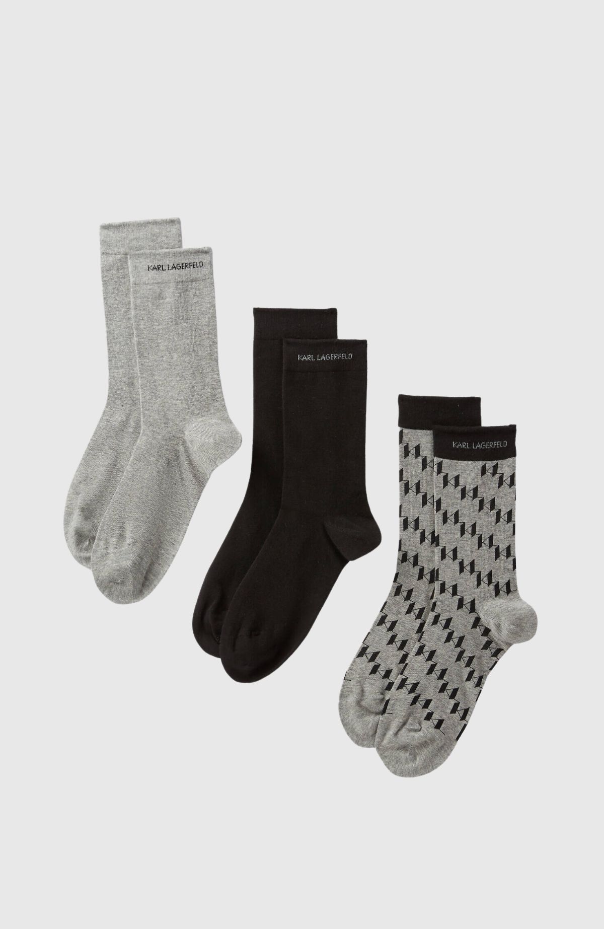 K/Monogram Socks 3 Pack