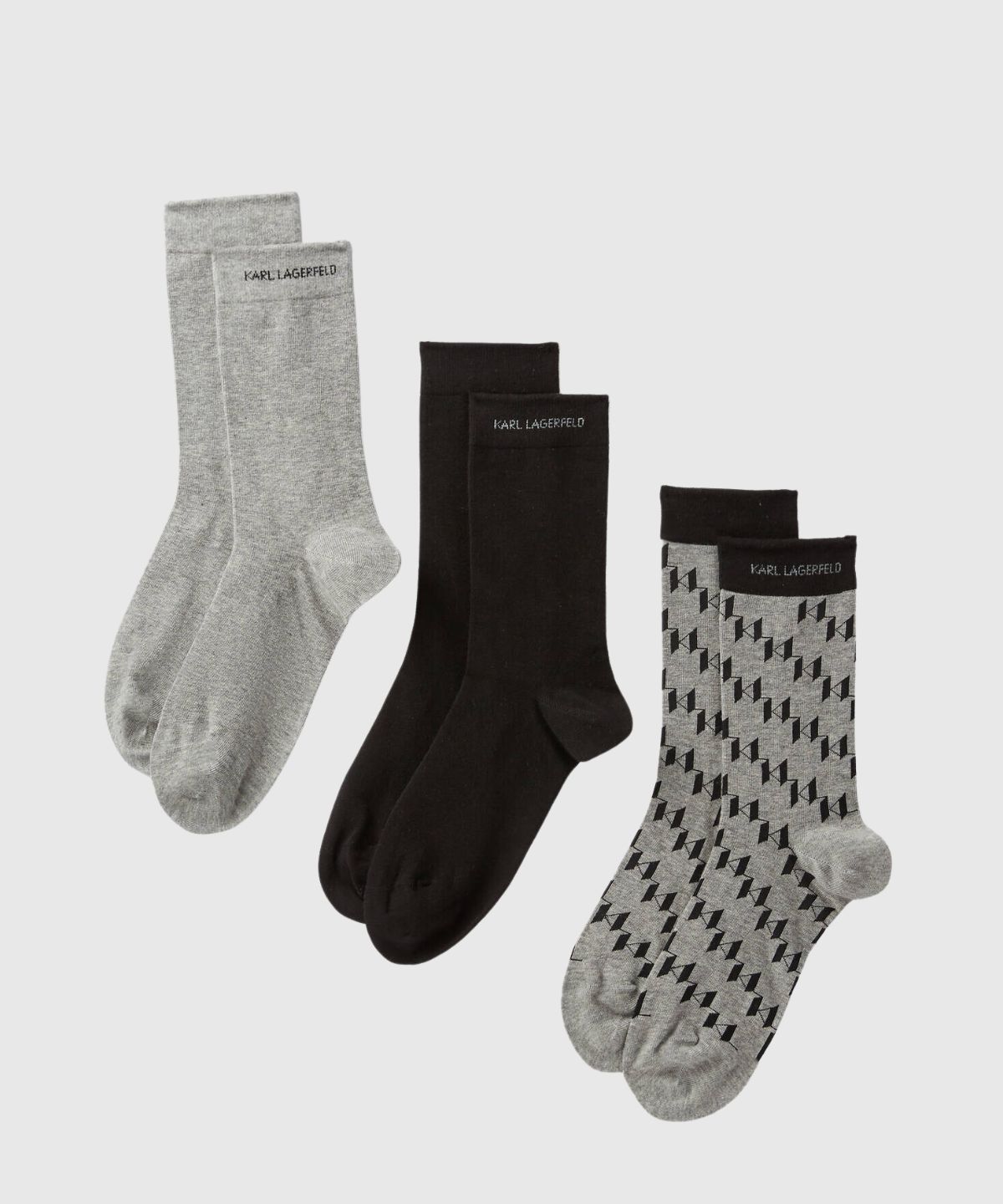 K/Monogram Socks 3 Pack