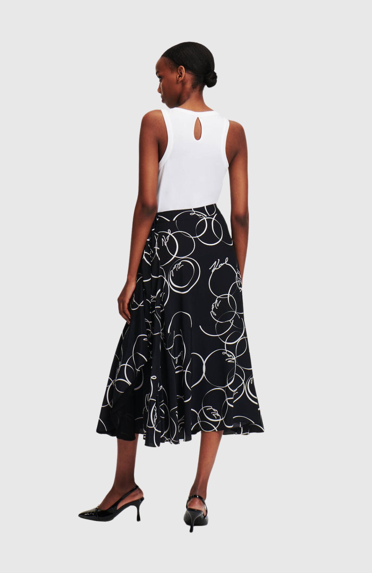 Printed Wrap Skirt