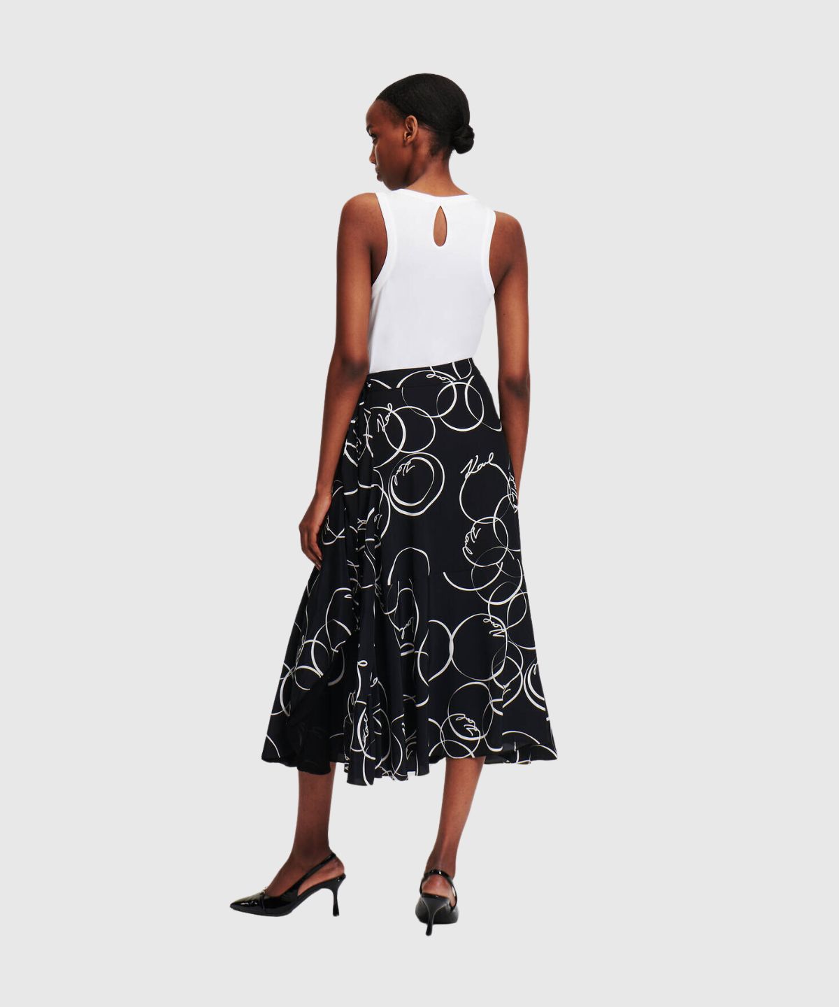 Printed Wrap Skirt