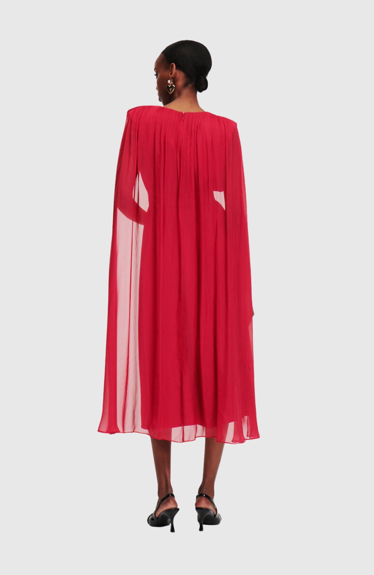 Midi Ceremony Cape Dress