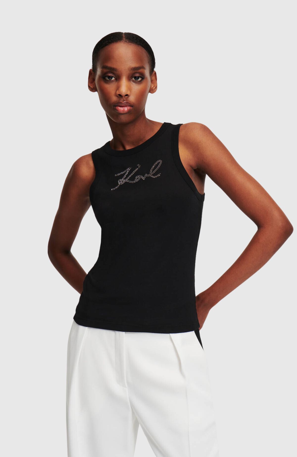 Karl Rhinestone Tank Top