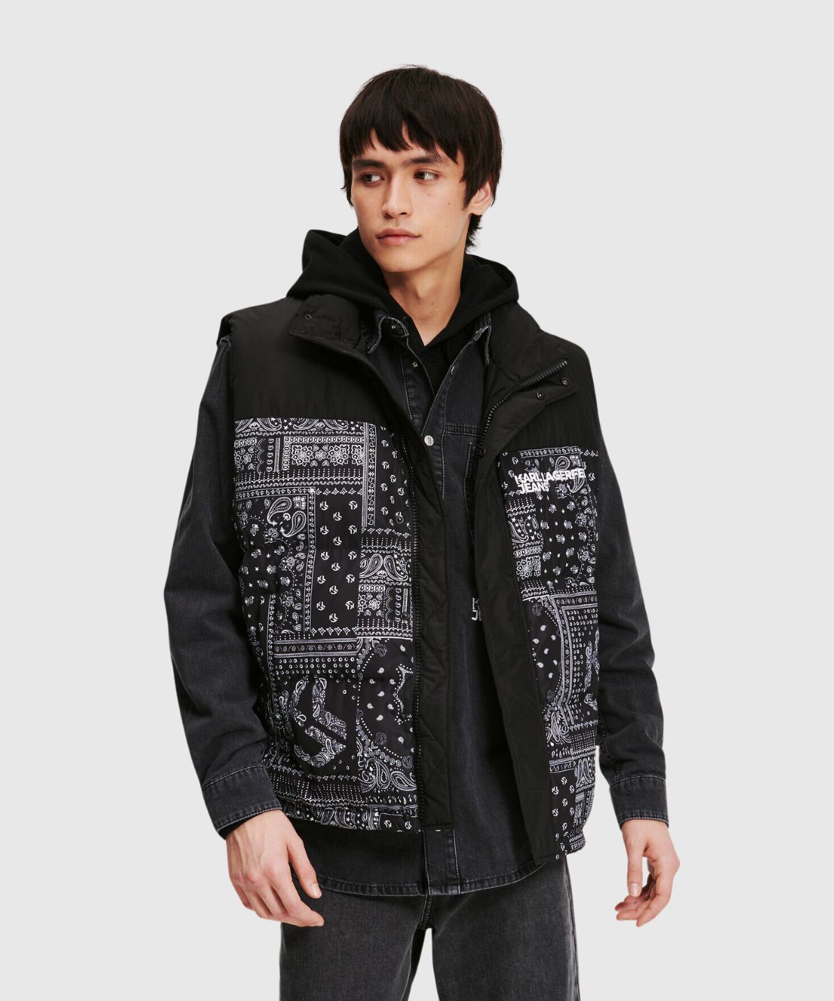 KLJ Blocked Puffer Vest