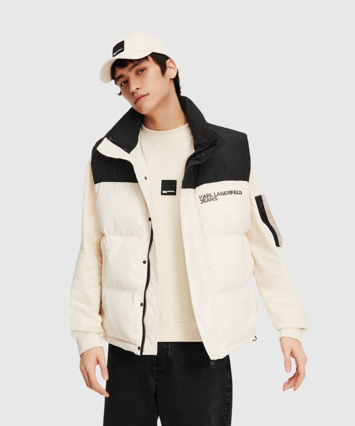 KLJ Blocked Puffer Vest