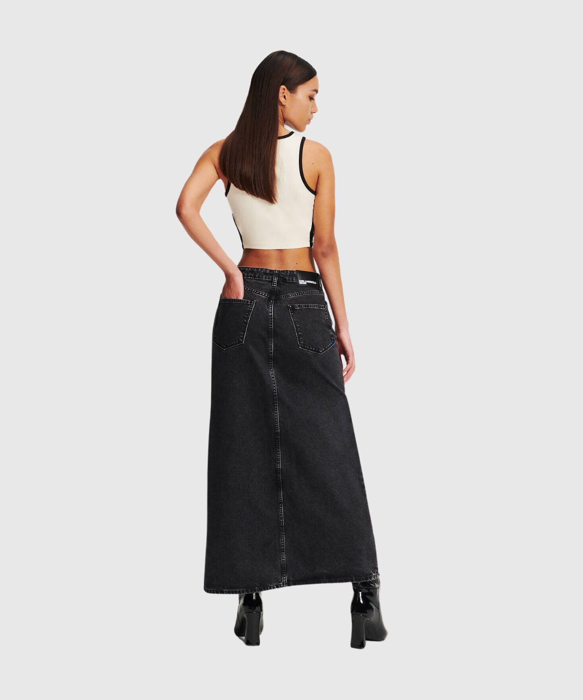 KLJ Hr Shank Denim Maxi Skirt