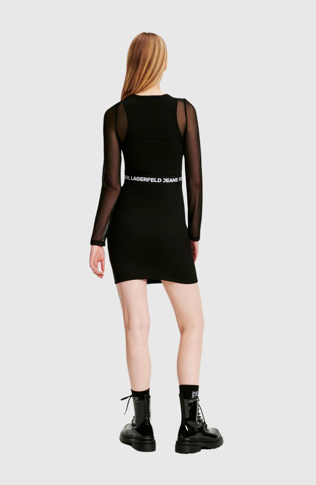 KLJ Fitted Mesh Mini Dress