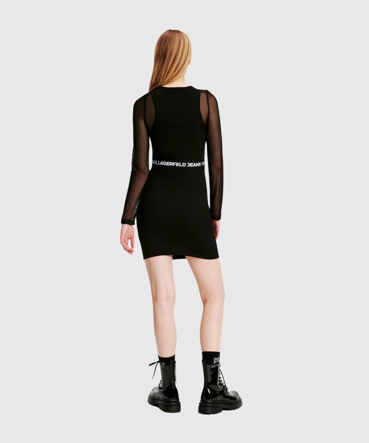 KLJ Fitted Mesh Mini Dress