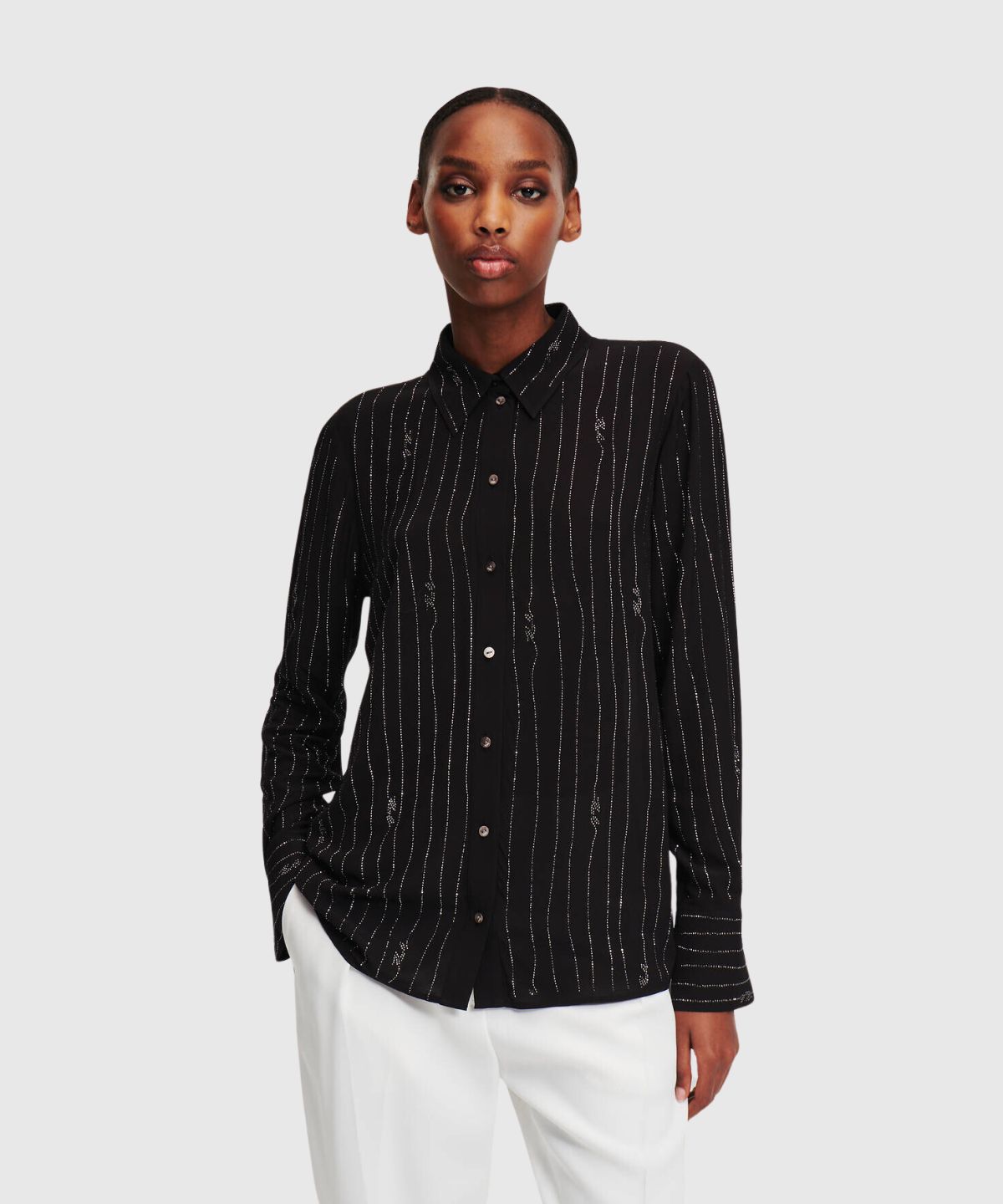 Rhinestone Stripe Shirt