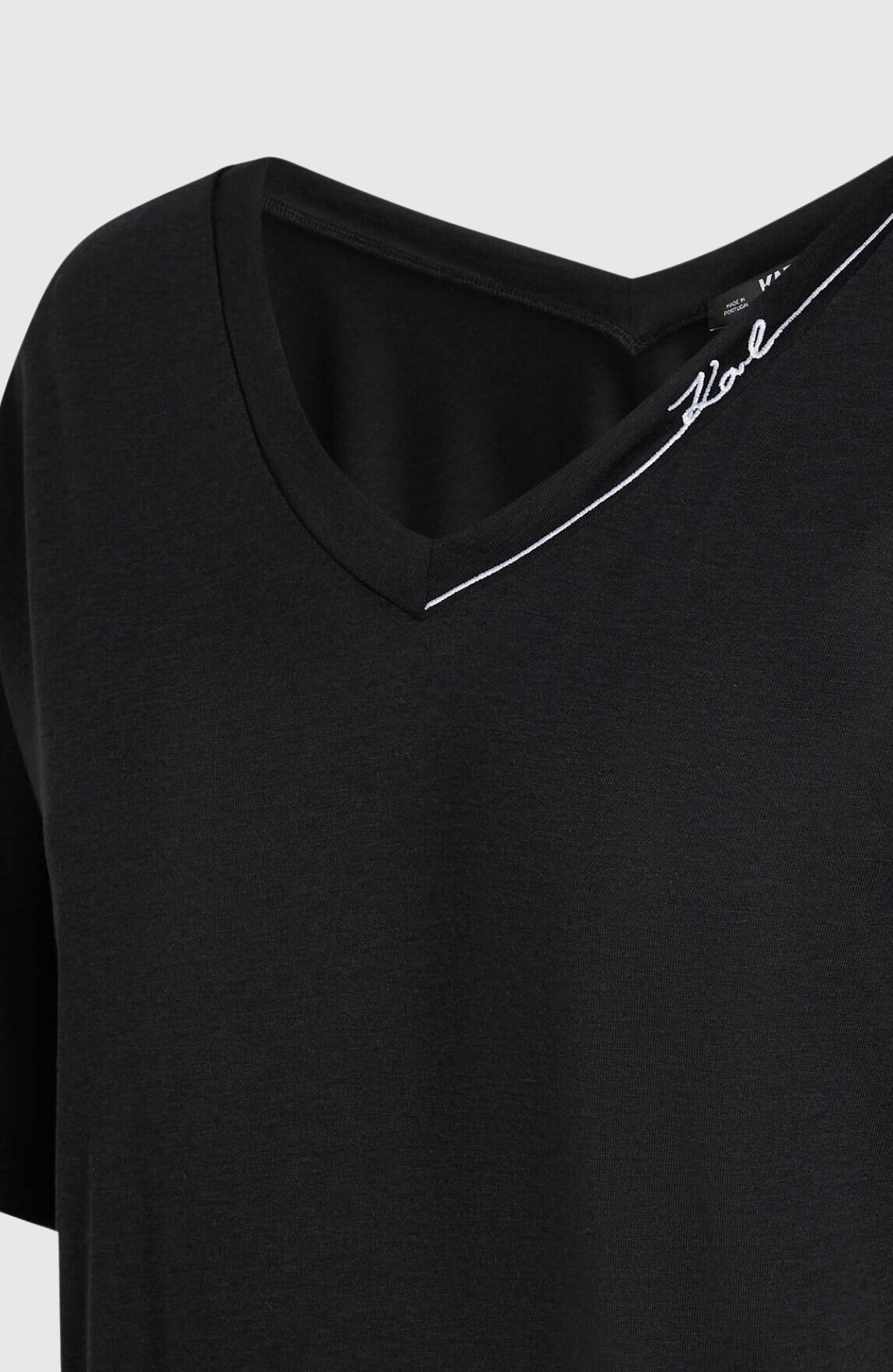 Karl Signature V-Neck T-Shirt