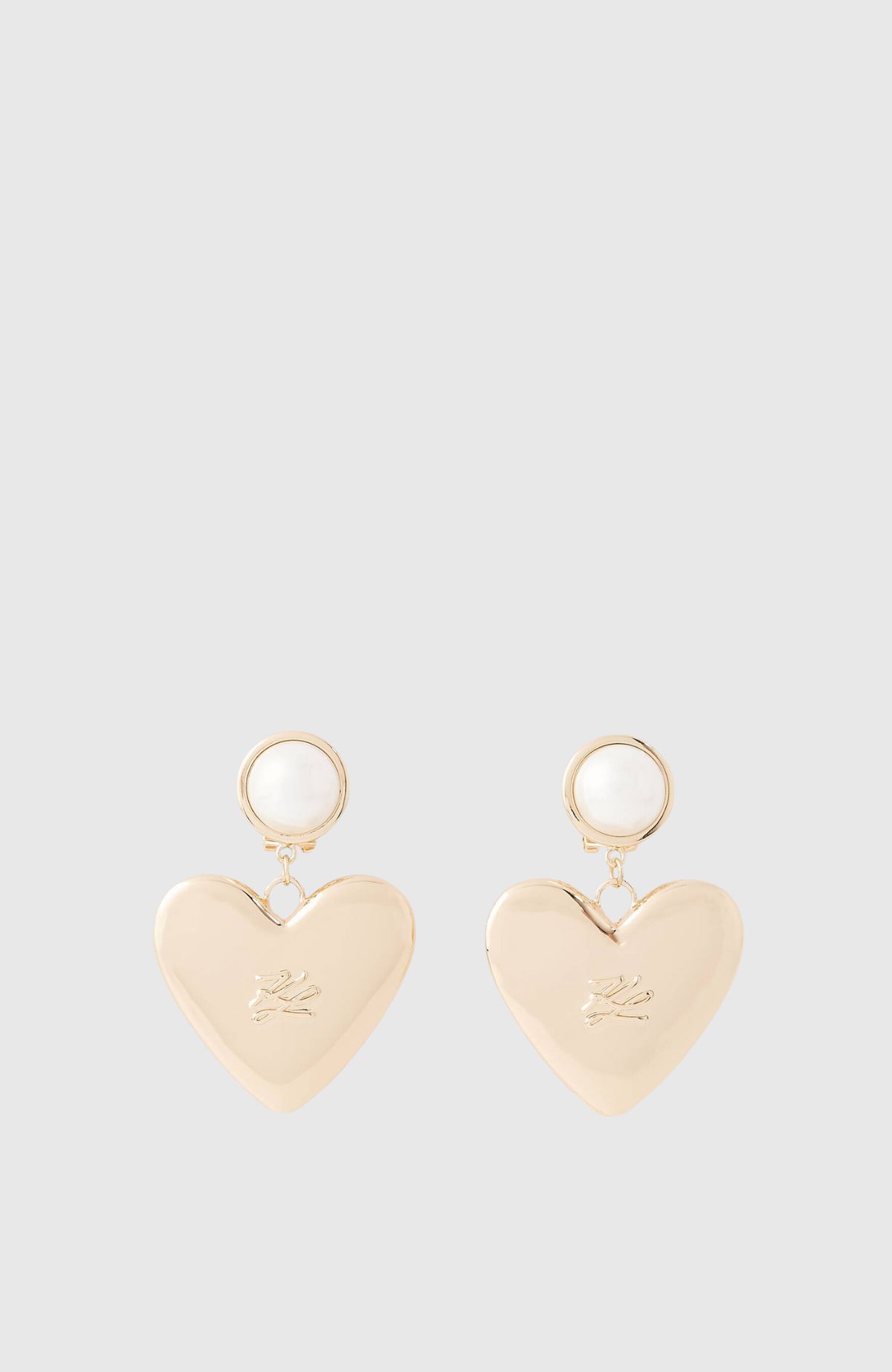 K/Heart Pearls Earrings