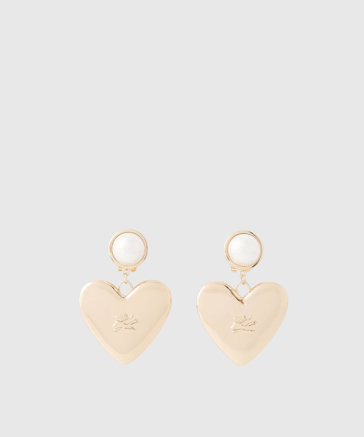 K/Heart Pearls Earrings