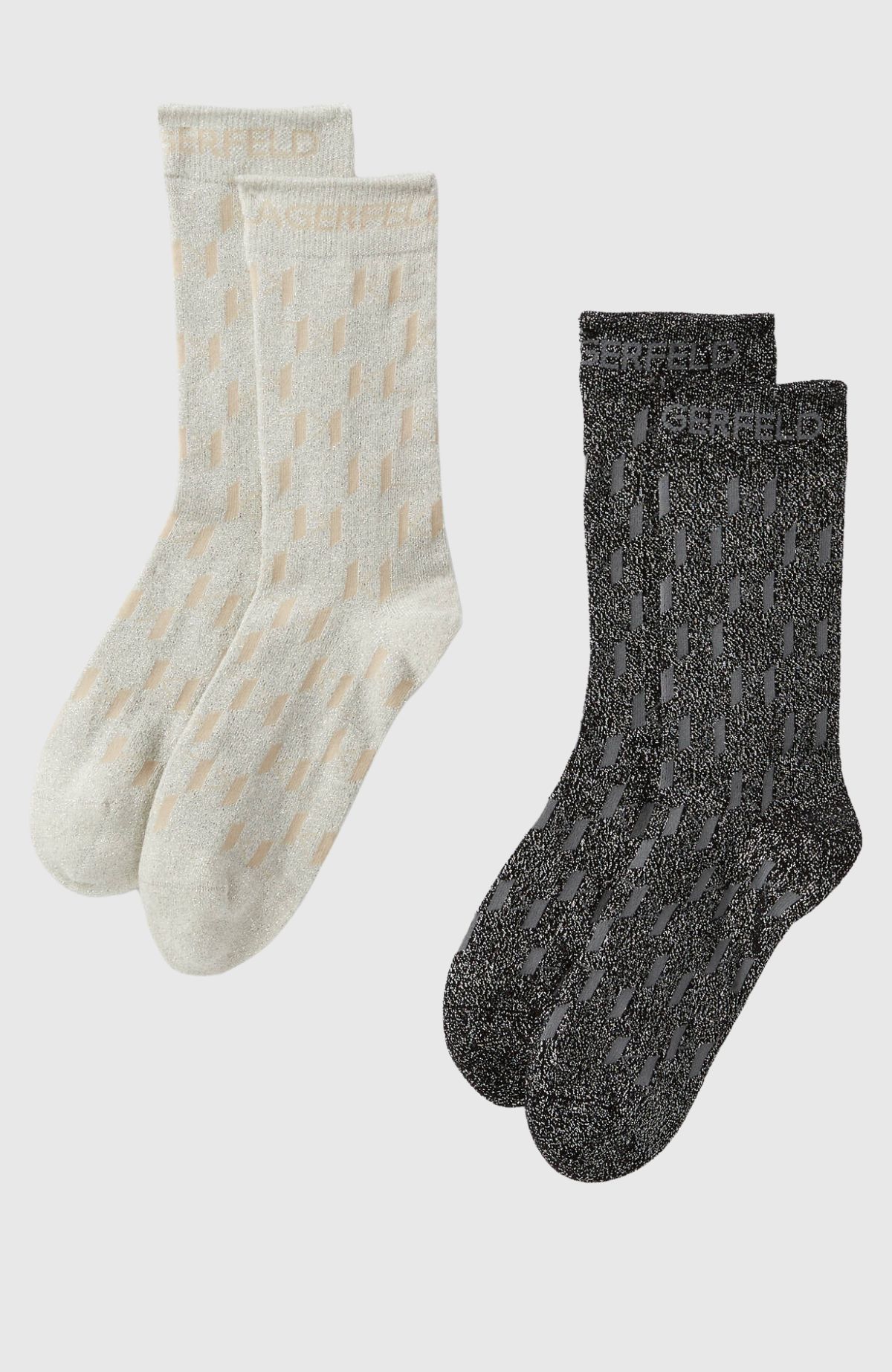 K/Aop Monogram Lurex Socks 2 P