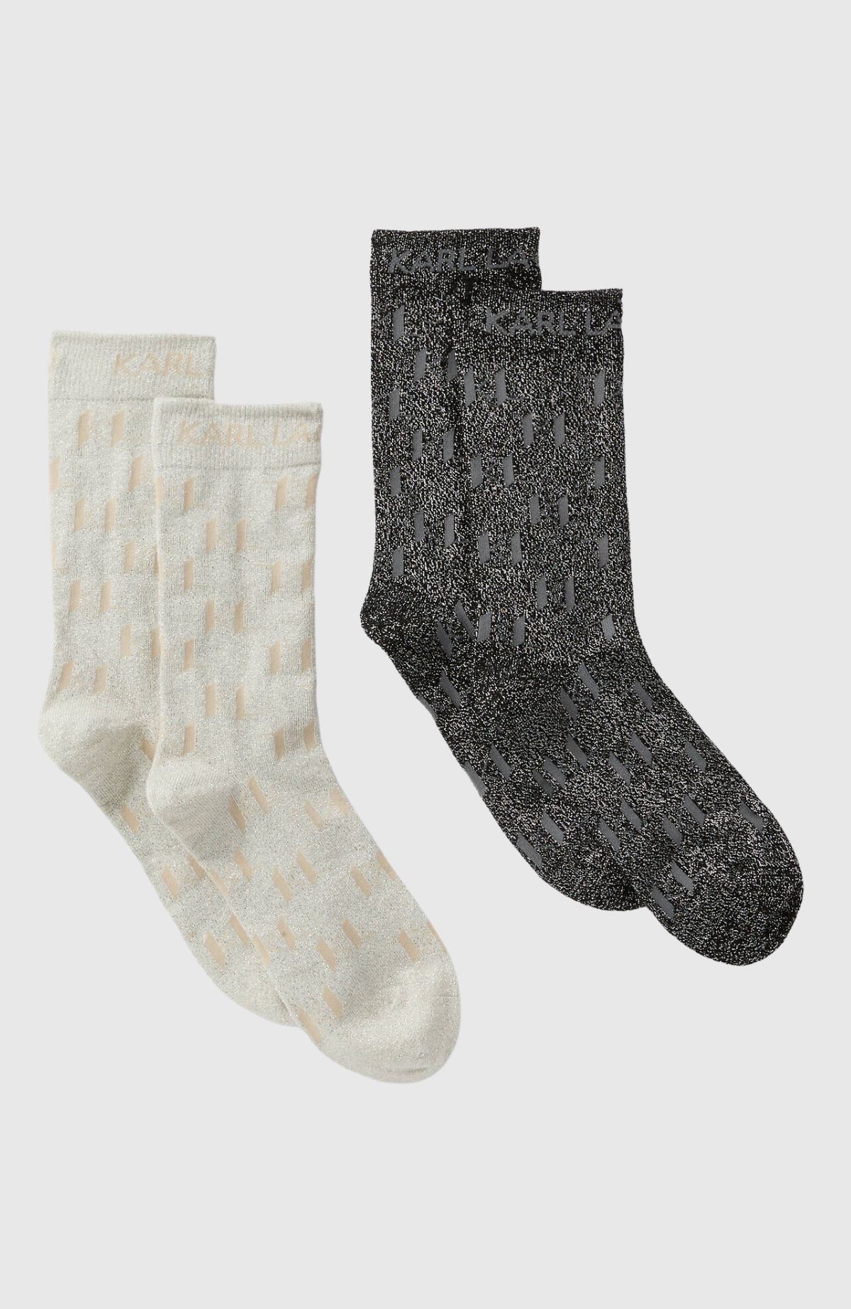 K/Aop Monogram Lurex Socks 2 P