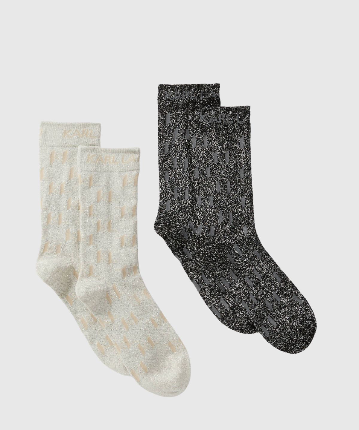 K/Aop Monogram Lurex Socks 2 P