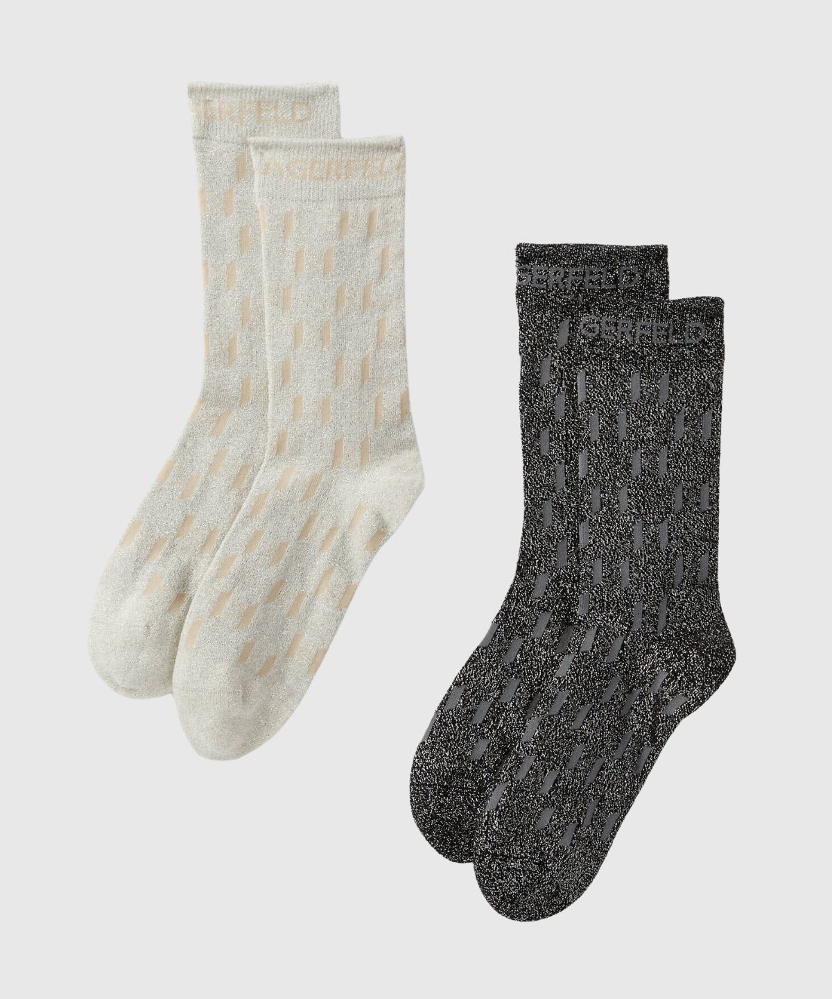 K/Aop Monogram Lurex Socks 2 P