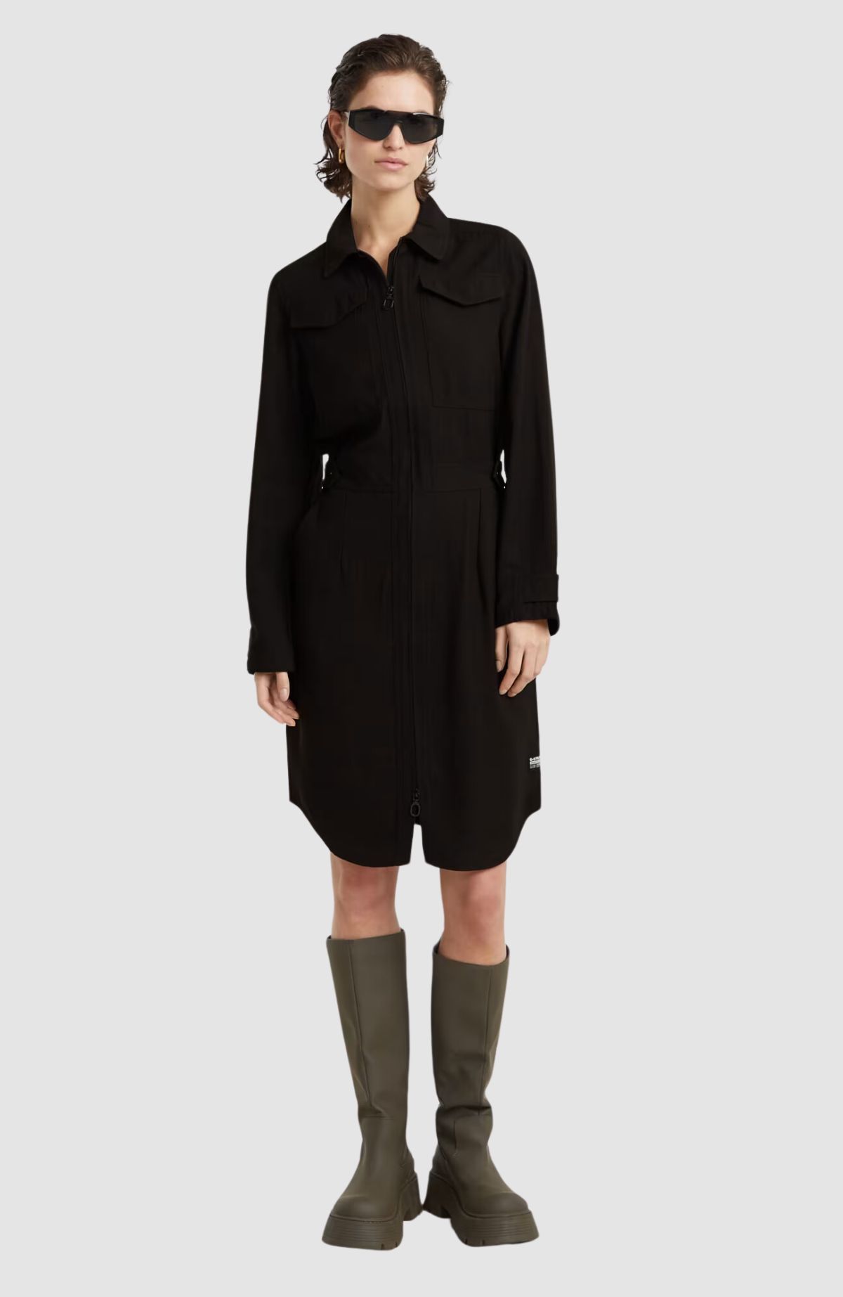 Military Shirt Dress ls wmn