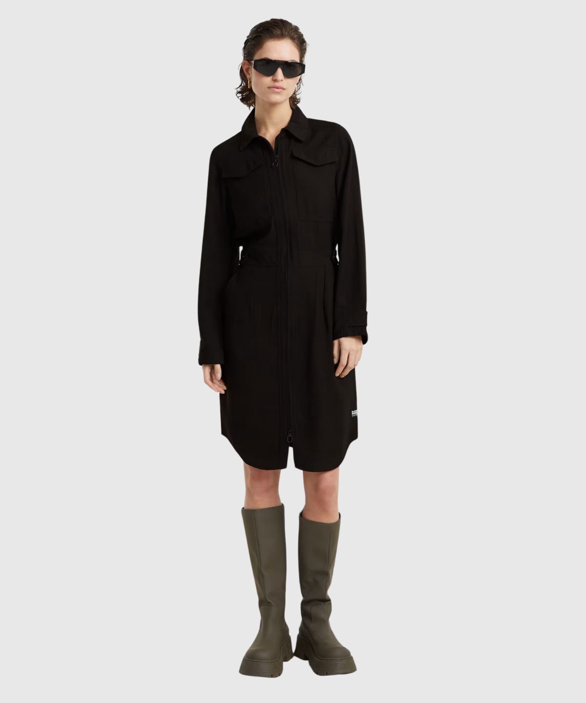 Military Shirt Dress ls wmn