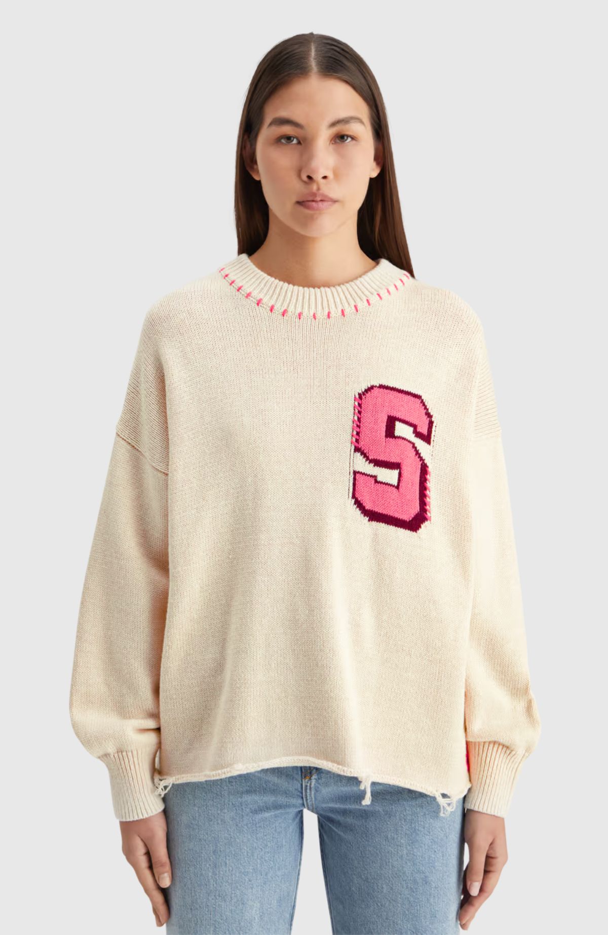 Varsity oversized pullover