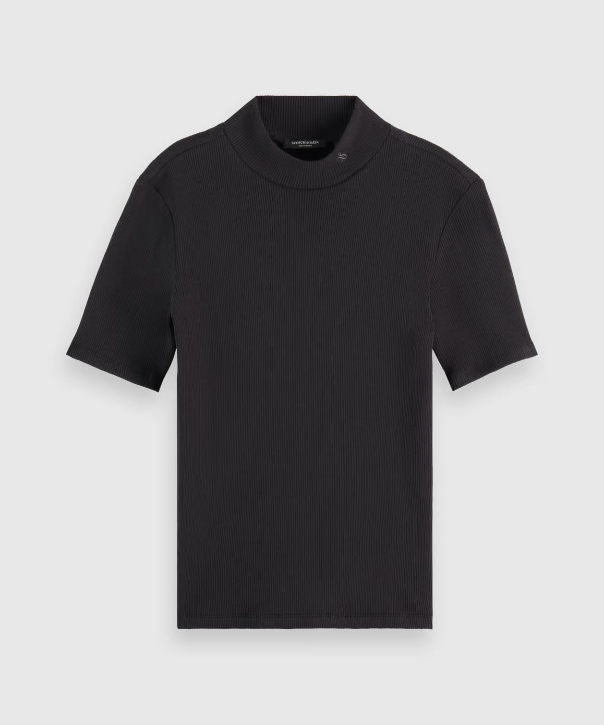 Core Mock neck rib t-shirt