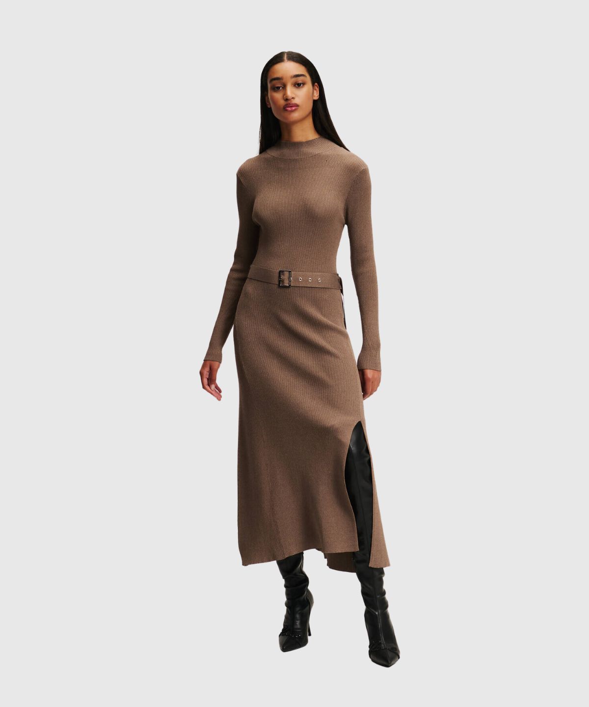 Lslv Buckle Belt Knit Dress